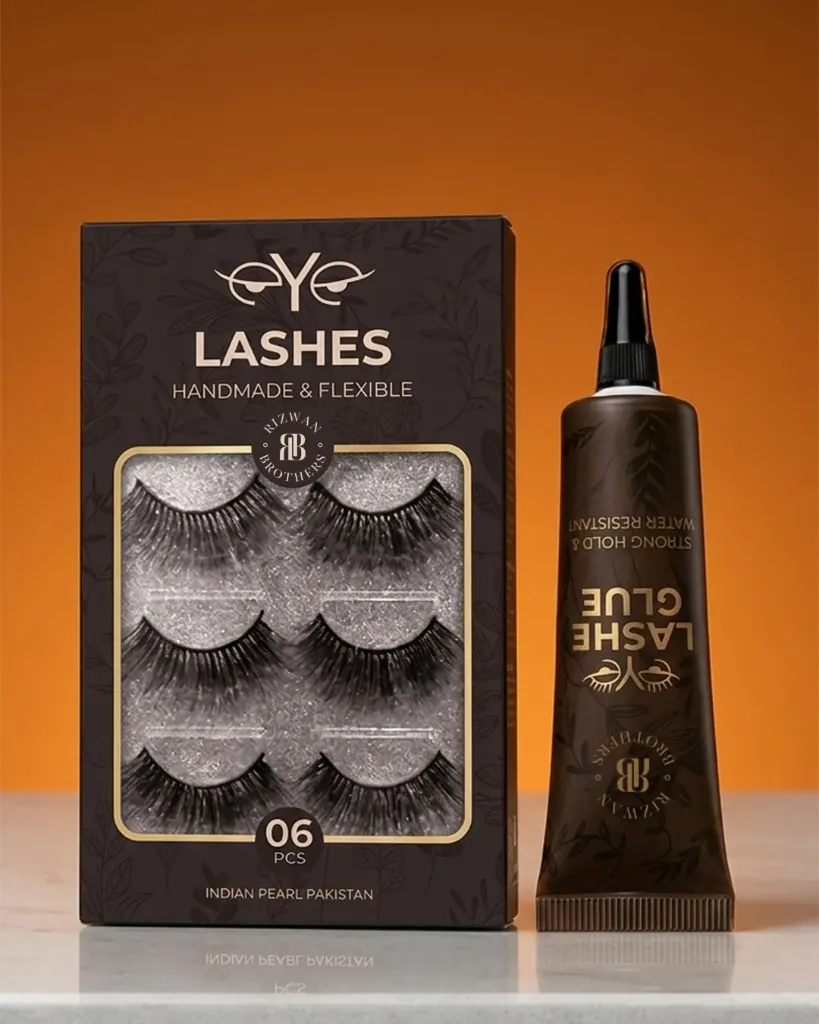 Eye Lashes + Glue (Box of 6 Pcs)